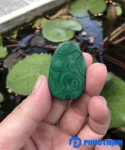 Mặt dây chuyền đá Lông Công Malachite Phật A Di Đà MAD.007 18