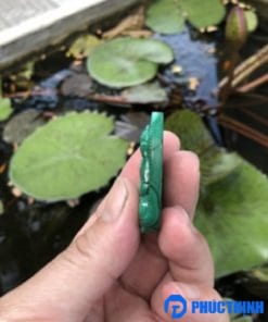 Mặt dây chuyền đá Lông Công Malachite Phật A Di Đà MAD.007 19
