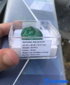 Mặt dây chuyền đá Lông Công Malachite Phật A Di Đà MAD.007 22