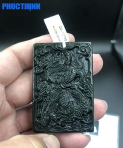 Mặt dây chuyền đá ngọc bích Nephrite Quan Công ngồi Rồng đã kiểm định MQC.004 8 Mặt dây chuyền đá ngọc bích Nephrite Quan Công ngồi Rồng đã kiểm định MQC.004 8