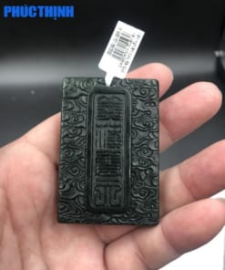 Mặt dây chuyền đá ngọc bích Nephrite Quan Công ngồi Rồng đã kiểm định MQC.004 10 Mặt dây chuyền đá ngọc bích Nephrite Quan Công ngồi Rồng đã kiểm định MQC.004 10