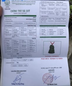 Mặt dây chuyền Quan Công đứng đá Ngọc Bích Nephrite đã kiểm định 6cm MQC.009 9 Mặt dây chuyền Quan Công đứng đá Ngọc Bích Nephrite đã kiểm định 6cm MQC.009 9
