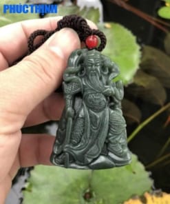 Mặt dây chuyền Quan Công đứng đá Ngọc Bích Nephrite đã kiểm định 6cm MQC.009 7 Mặt dây chuyền Quan Công đứng đá Ngọc Bích Nephrite đã kiểm định 6cm MQC.009 7