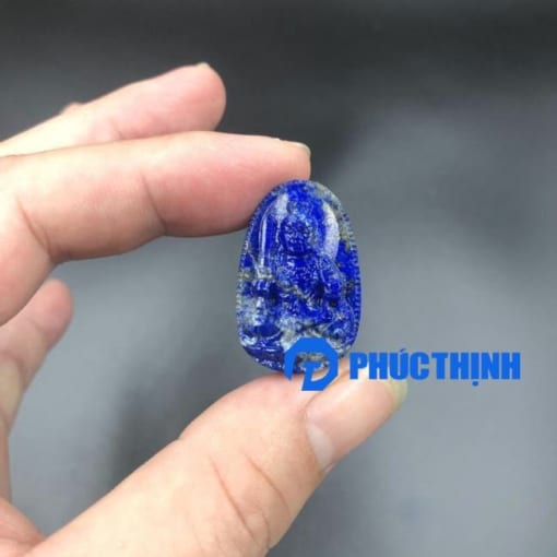 Mặt dây chuyền Phật Bản Mệnh Bất Động Minh Vương đá Lapis Lazuli 3cm MBM.090 1