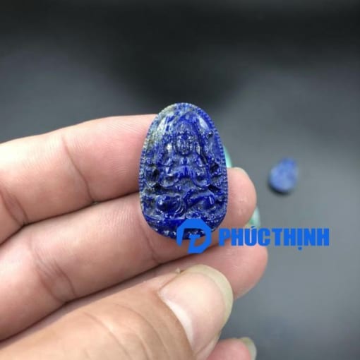 Mặt dây chuyền Phật Bản Mệnh Thiên Thủ Thiên Nhãn đá Lapis Lazuli 3.5cm MBM.084 1