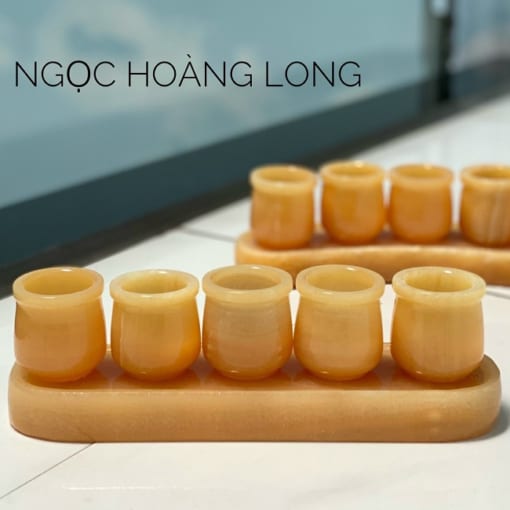 Bộ 5 Ly nước đặt bàn thờ đá Ngọc Hoàng Long VTC.004 1