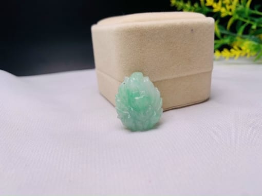 Mặt dây chuyền Hồ ly đá thạch anh xanh Aventurine 3cm MHL.098 1