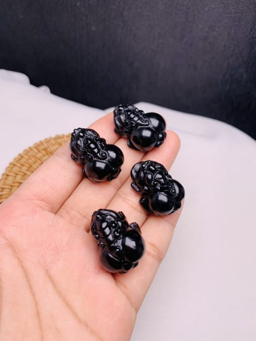 Mặt dây chuyền, nhẫn Tỳ Hưu đá Obsidian 2-3cm MTH.033 1