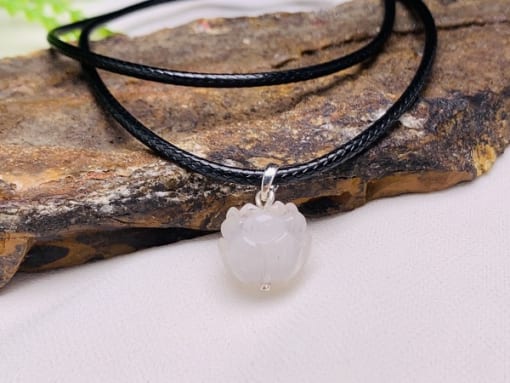 Mặt dây chuyền, nhẫn Hoa Sen đá Mặt Trăng - Moonstone 1.5cm HS.013 1