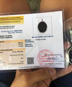 Mặt dây chuyền Đức Mẹ Hằng cứu giúp đá Obsidian 2.5cm bọc bạc MCG.438 4 Mặt dây chuyền Đức Mẹ Hằng cứu giúp đá Obsidian 2.5cm bọc bạc MCG.438 4